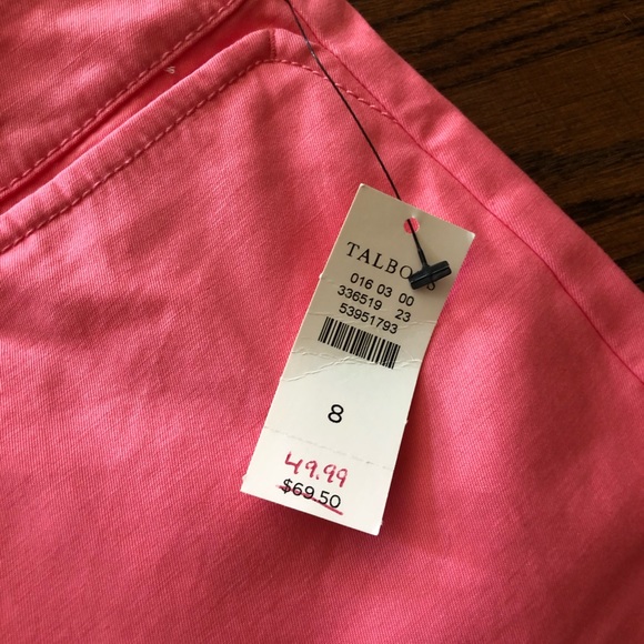 NWT Talbots Pink Perfect Crop Pants - Picture 5 of 8